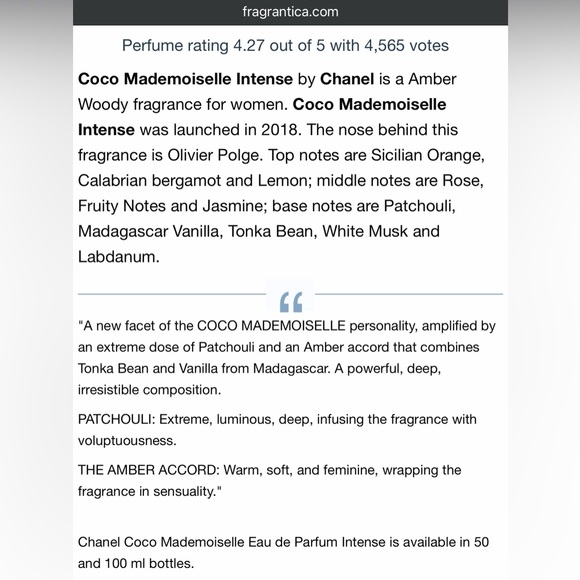 ๐NWT | CHANEL Coco Mademoiselle Perfume Eau De Parfum Intense 100ml/3.4 fl oz๐ - Picture 10 of 10